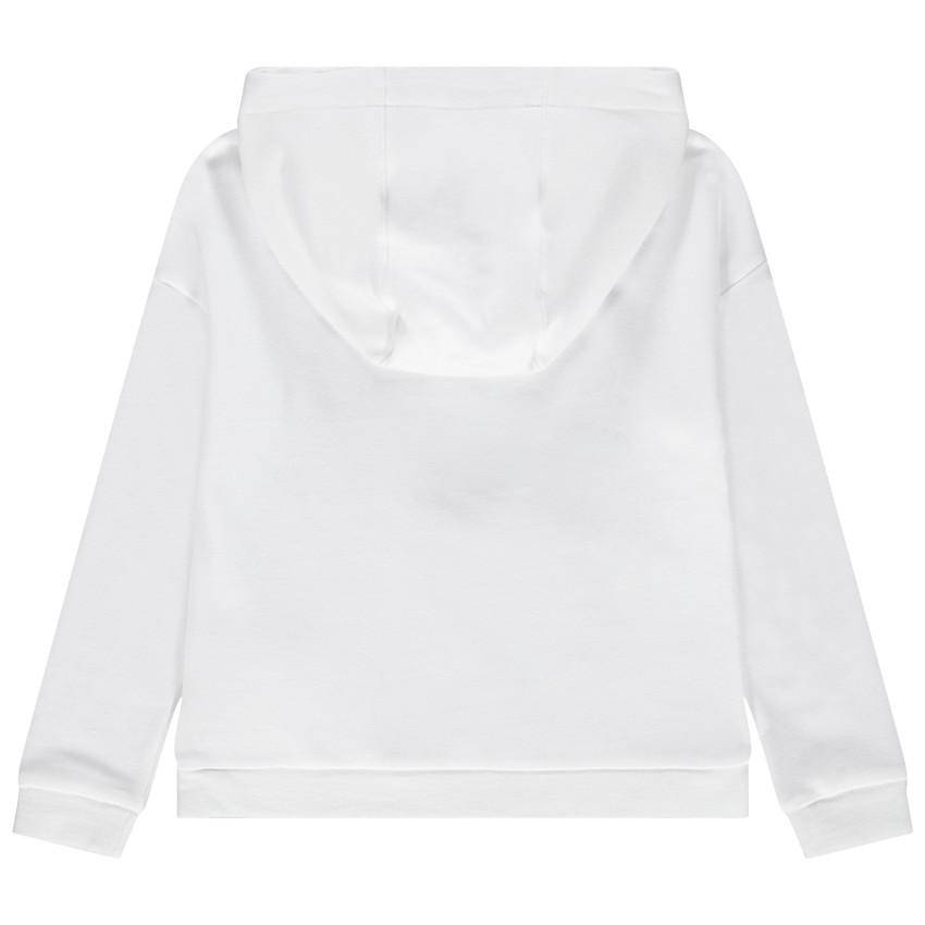 Φανελένιο φούτερ με κουκούλα και στάμπα Mickey με παγιέτες 