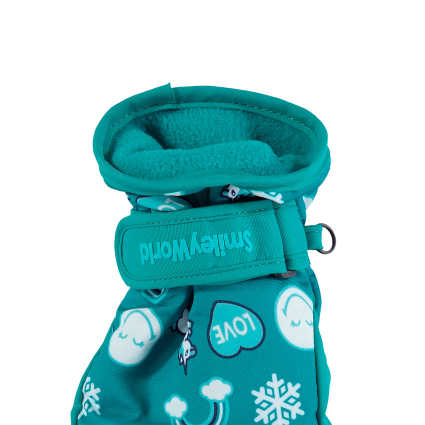 Gants de ski imprimés Smiley all-over  