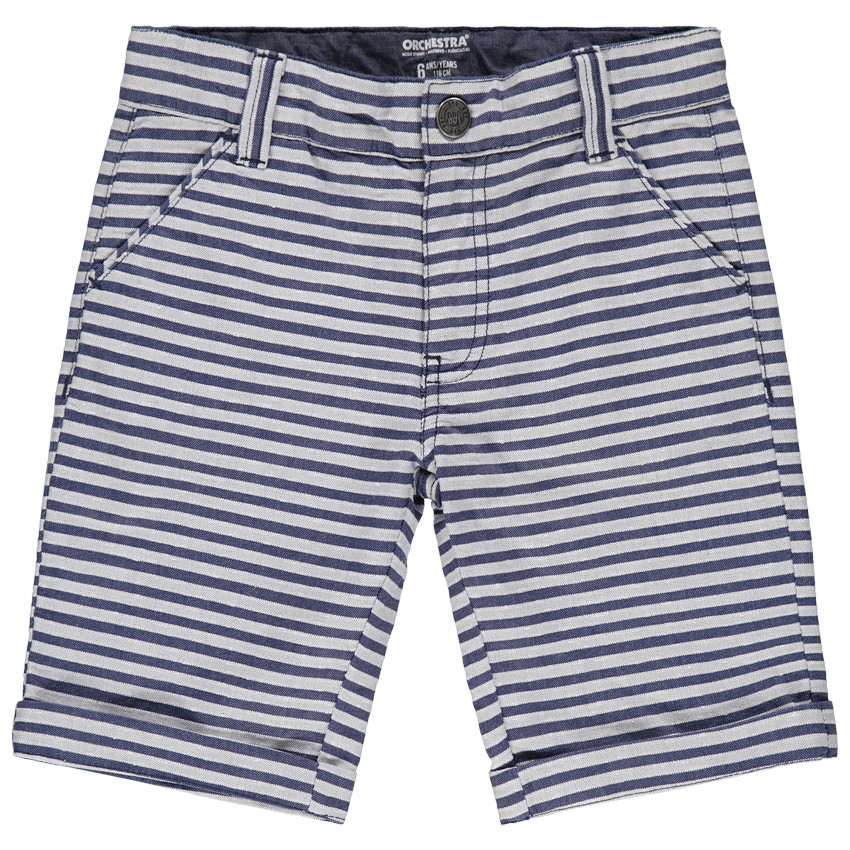 Βαμβακερή ριγέ βερμούδα 