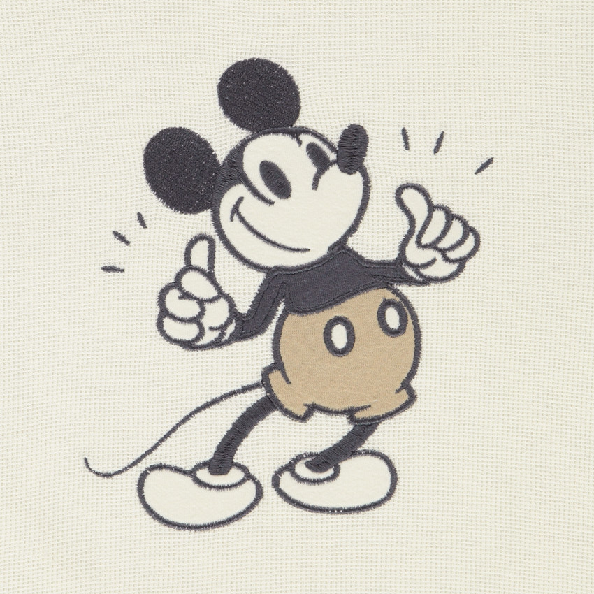 T-shirt manches longues nid d'abeille et broderie Mickey Disney pour garçon Main T-shirt manches longues nid d'abeille et broderie Mickey Disney pour garçon