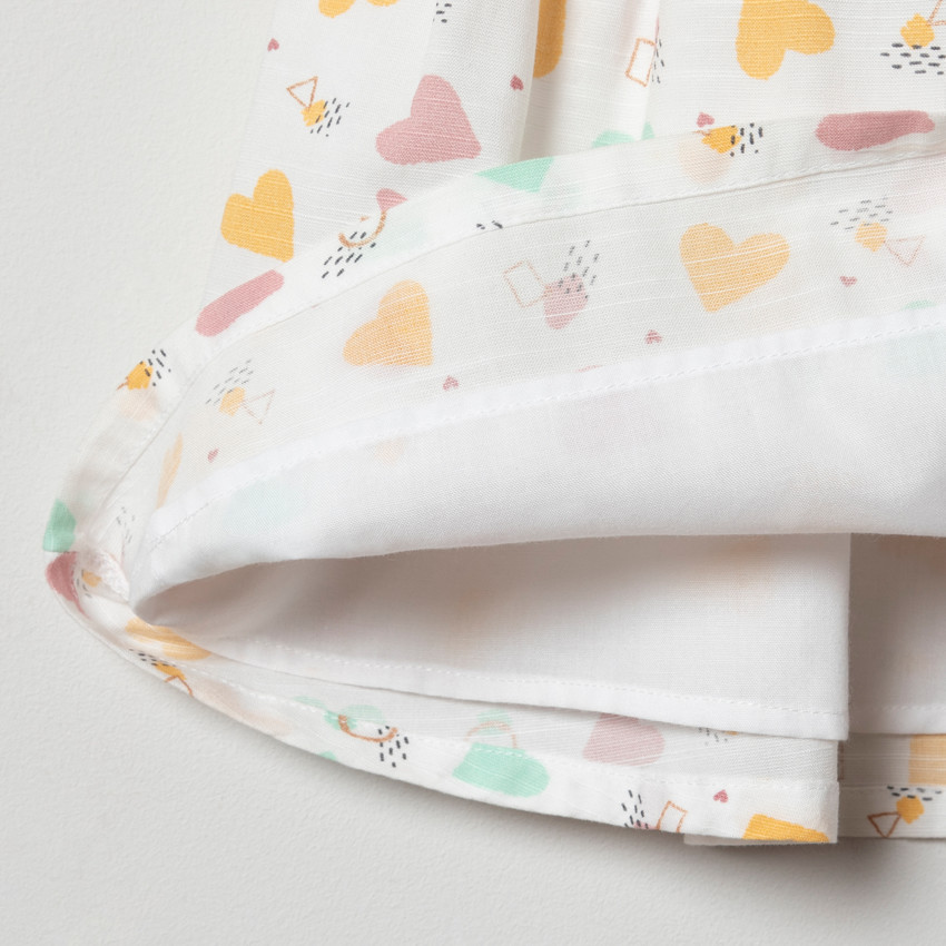 Robe patineuse imprimé coeurs pour bébé fille 