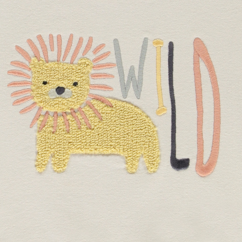 Sweat en molleton avec broderie bouclette pour bébé garçon 