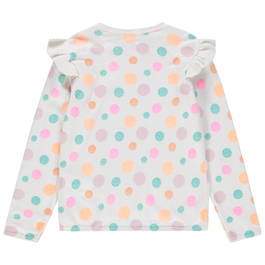 Λεπτό πλεκτό με πολύχρωμα πουά 