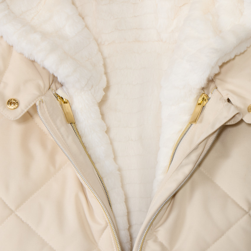 Ζακέτα με μακριά μανίκια από twill και sherpa + γιλέκο για κορίτσι  Additional Ζακέτα με μακριά μανίκια από twill και sherpa + γιλέκο για κορίτσι
