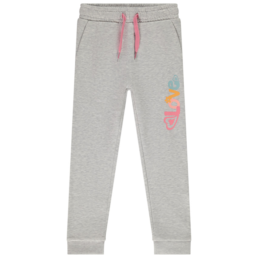 Τζόγκινγκ σε molleton print φαντασί για κορίτσι 