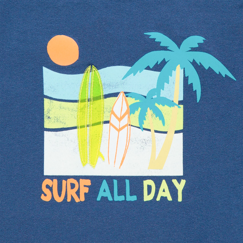 T-shirt κοντομάνικο με σχέδιο σε στυλ surf για αγόρι Main T-shirt κοντομάνικο με σχέδιο σε στυλ surf για αγόρι