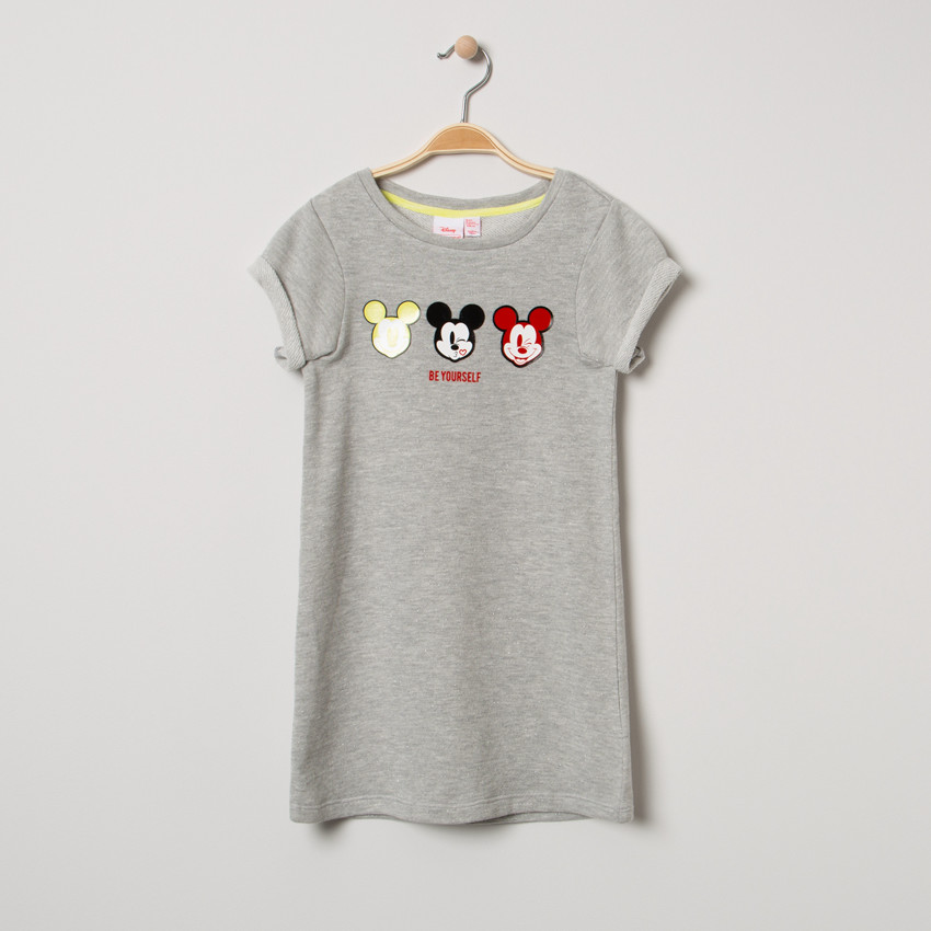 Κοντομάνικο φόρεμα μελανζέ με στάμπα τον Mickey της Disney  Additional Κοντομάνικο φόρεμα μελανζέ με στάμπα τον Mickey της Disney