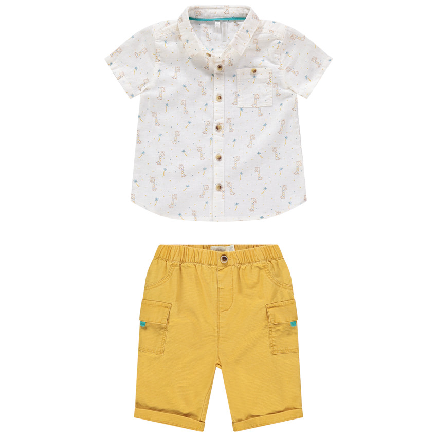 Σετ με Πουκάμισο με σχέδιο και βερμούδα με τσέπες 