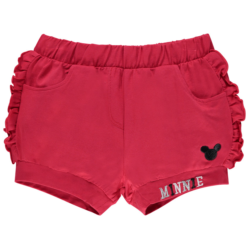 Ζέρσεϊ σορτς με βολάν και κέντημα Μίνι 