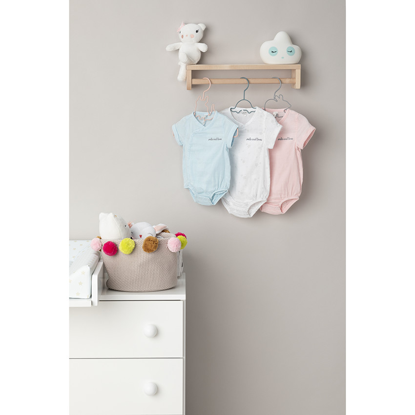 Σώμα κοντομάνικο από βαμβάκι με κεντημένο σχέδιο 