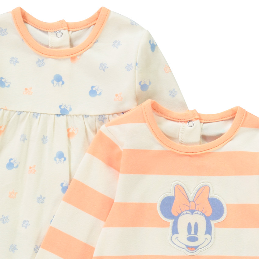 Σετ 2 φαντεζί φορμάκια ύπνου Minnie Disney για bebe κορίτσι 