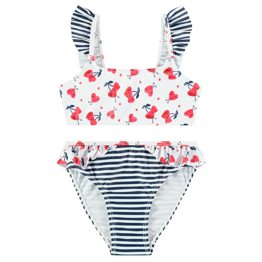  Μπικίνι με καρδιές και ρίγες 