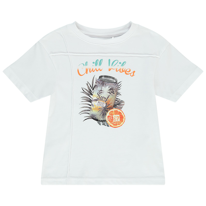T-shirt manches courtes en jersy print fantaisie pour garçon 