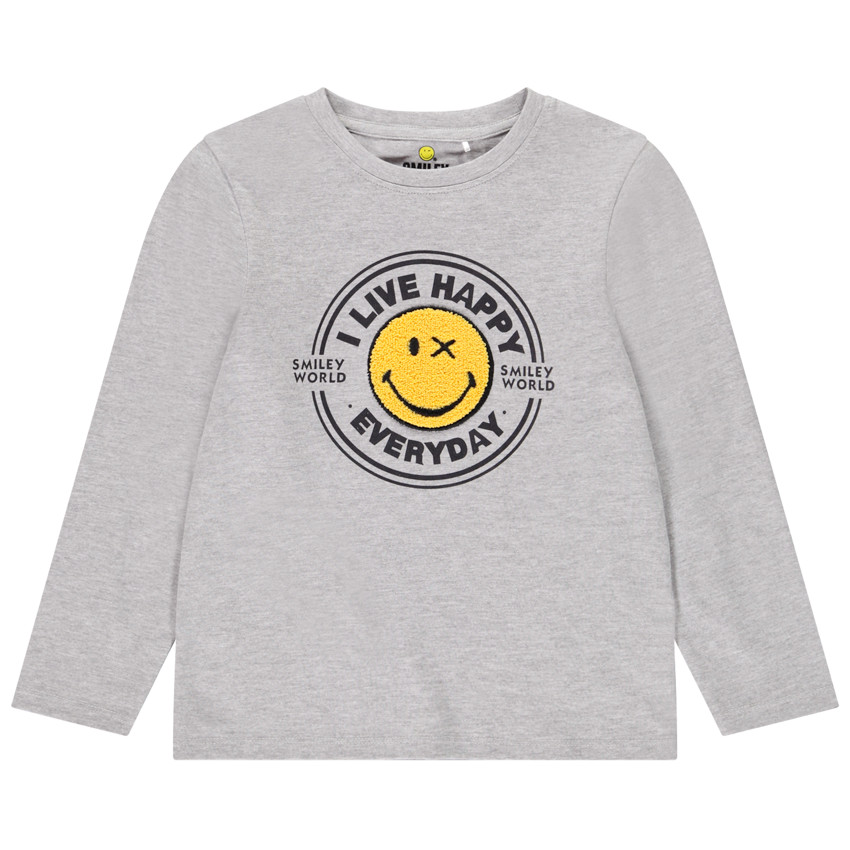 T-shirt μακρυμάνικο βαμβακερό σχέδιο SmileyWorld για αγόρι 