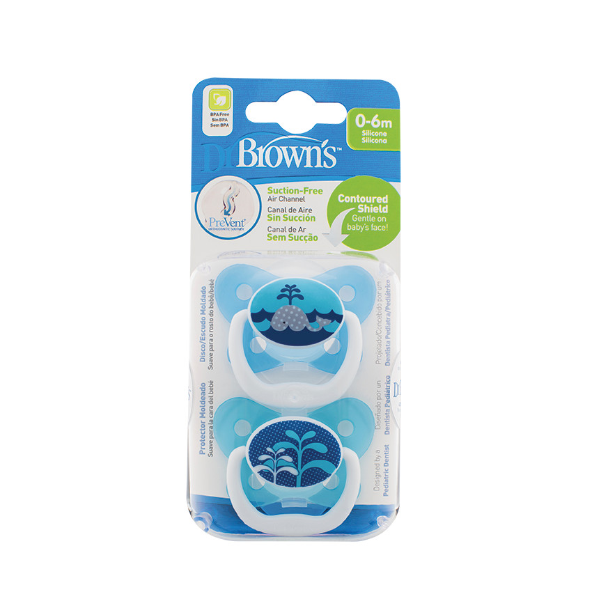 Πιπίλα πεταλούδα ορθο/κη μπλε, επίπεδο 1, 0-6 μηνών (2 τεμ.) 