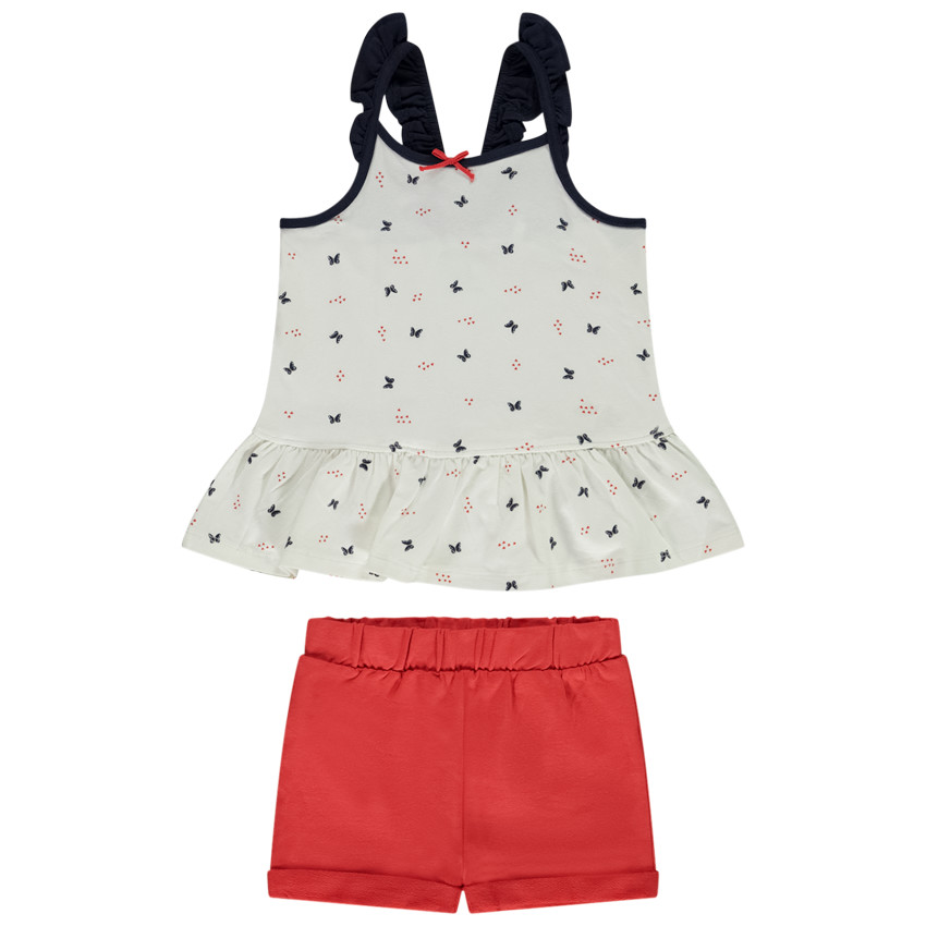 Σετ 2 τμχ. με σχέδιο πεταλούδες για bebe κορίτσι 