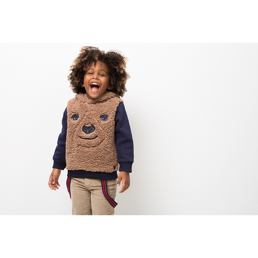 Φούτερ από sherpa με κουκούλα και ραμμένα αυτάκια ©Paddington  