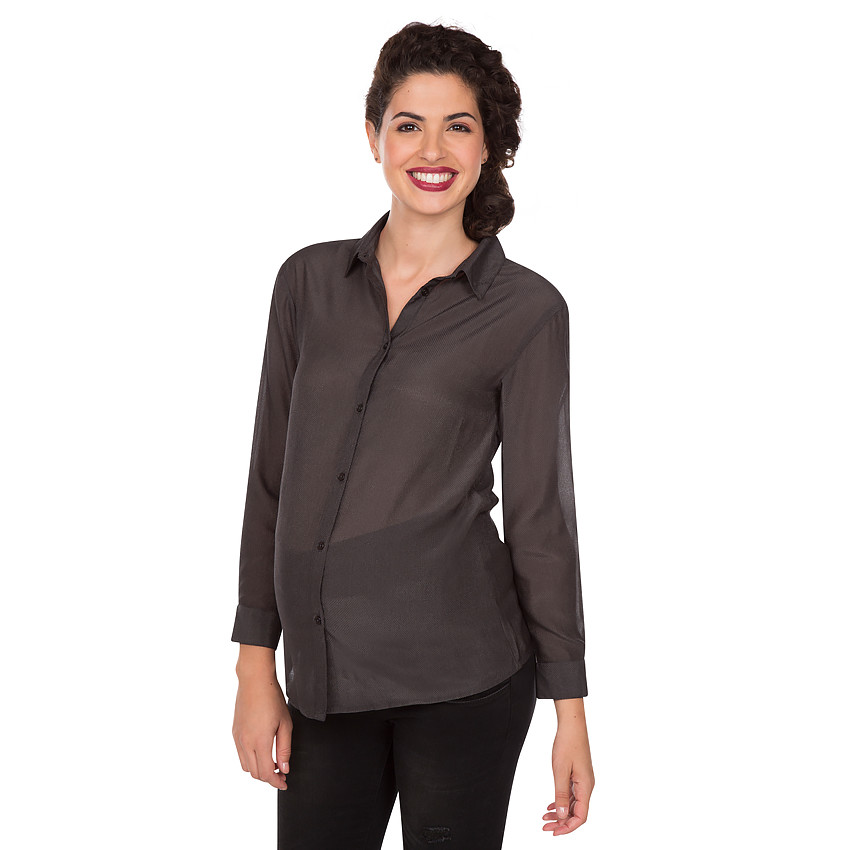 Μακρυμάνικο ελαφρύ πουκάμισο εγκυμοσύνης 