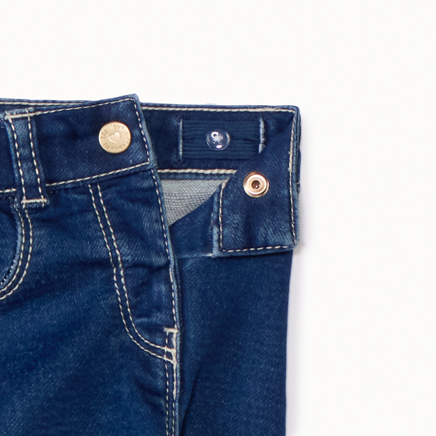 Τζιν μονόχρωμο από denim για μωρό κορίτσι 