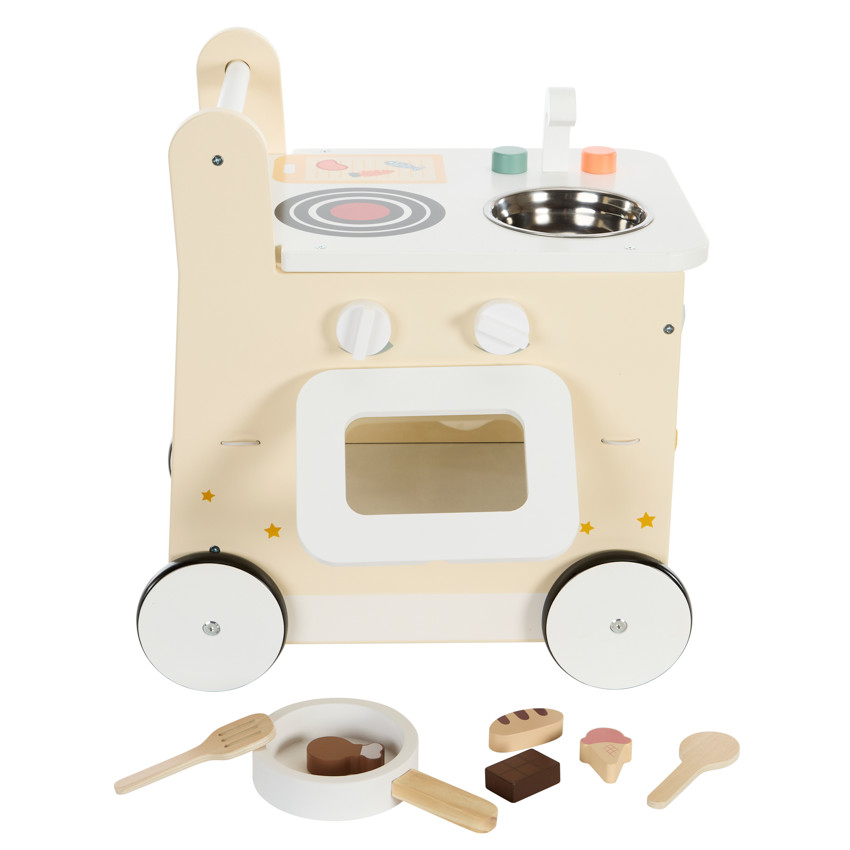 Ξύλινο καρότσι βάδισης Μαγειρεύω & Ανακυκλώνω 