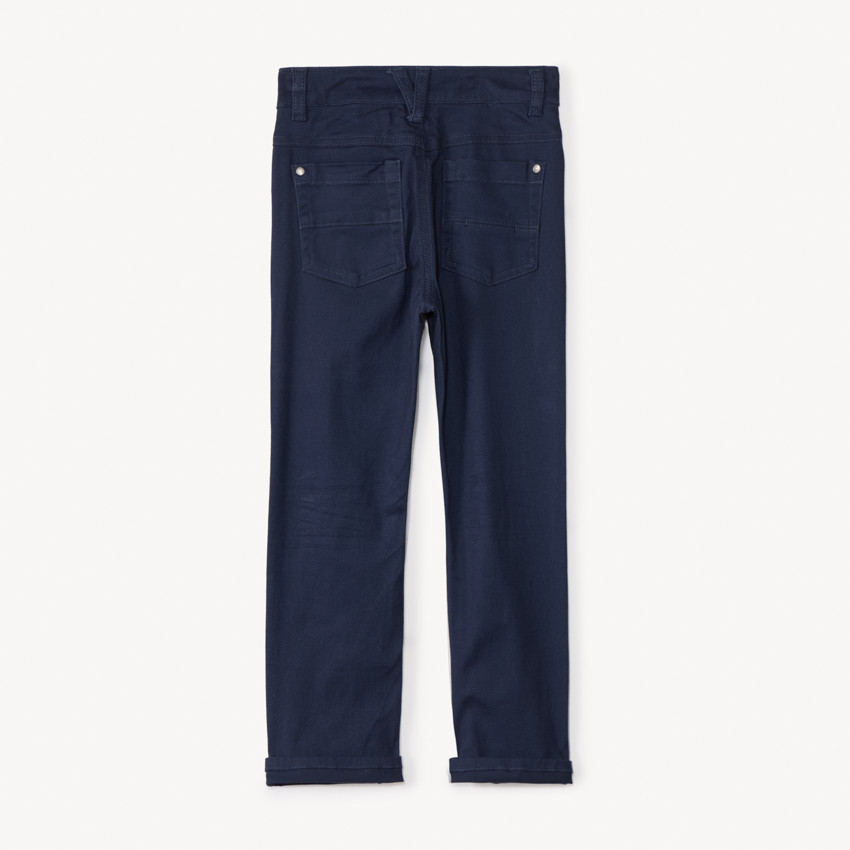 Παντελόνι slim twill μονόχρωμο αγόρι 