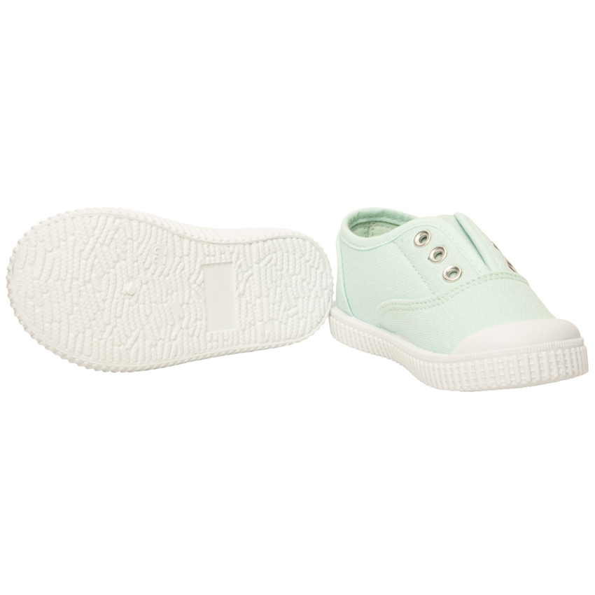 Χαμηλά αθλητικά παπούτσια πάνινα με ελαστική γλώσσα για bebe κορίτσι 