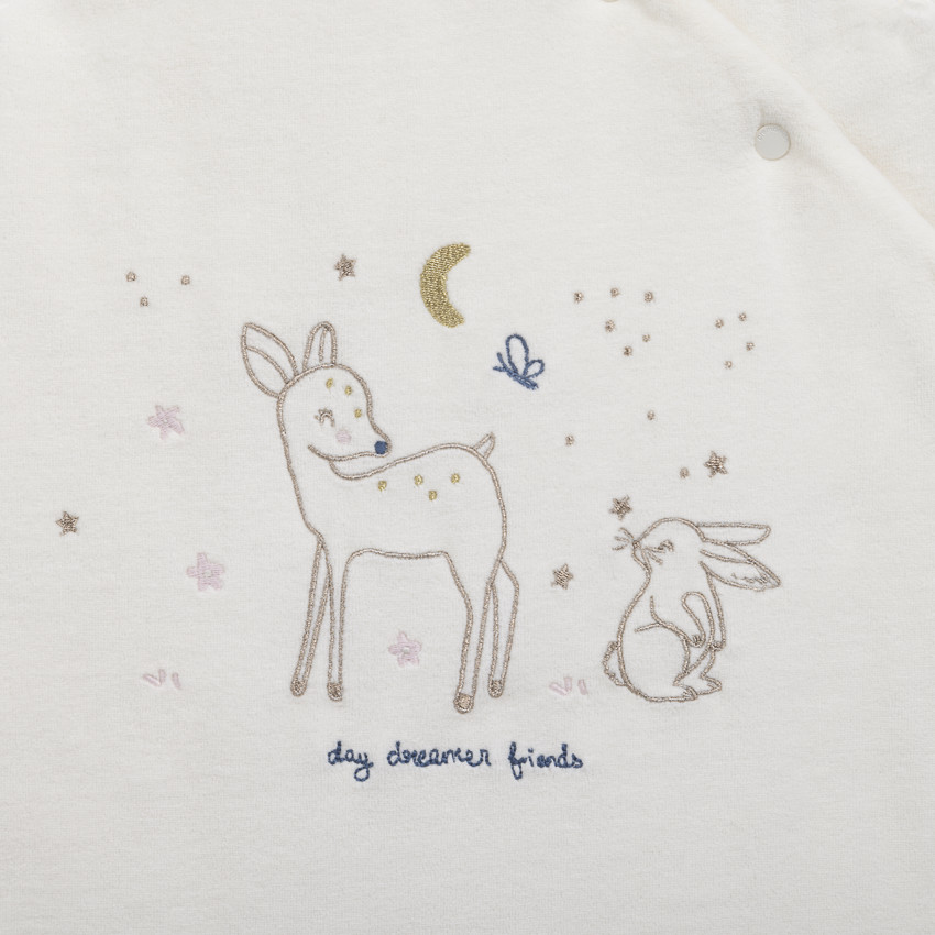 Αμάνικος υπνόσακος TOG 3 από βελουτέ Little Deer εκρού 