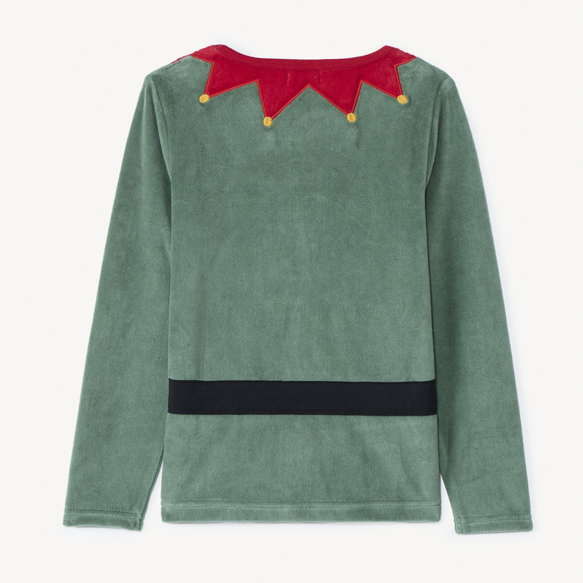 Set pyjama ludique 3 pièces lutin de Noël pour garçon 