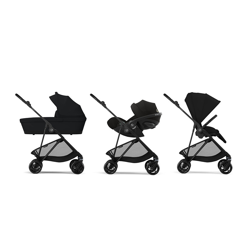 Poussette citadine ultralégère Melio carbon/magic black 