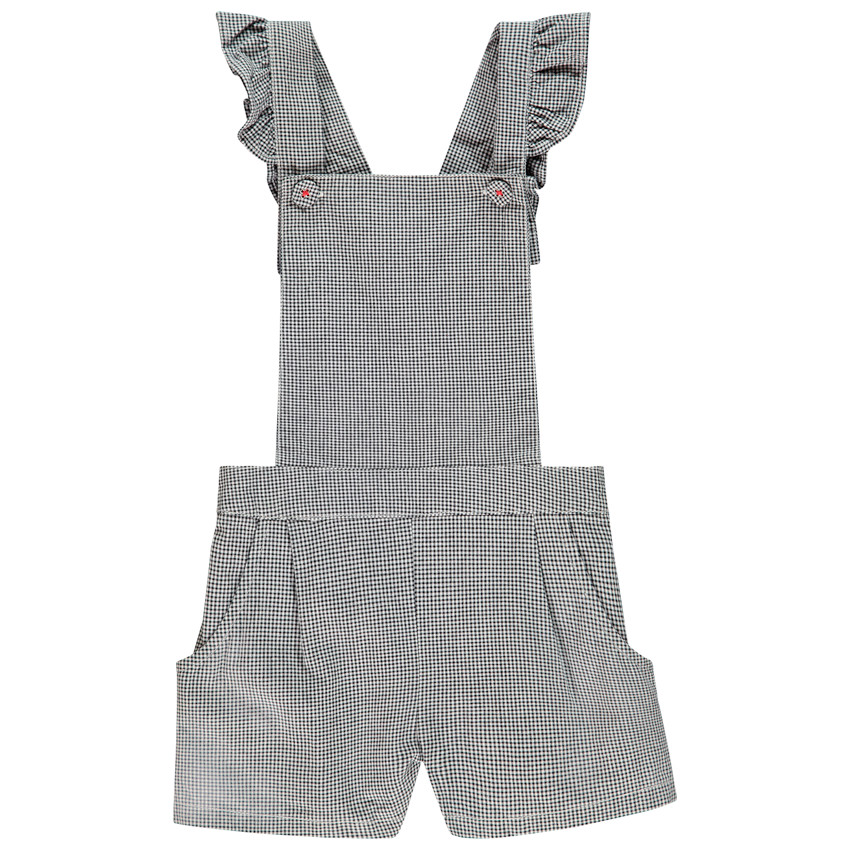 Σαλοπέτα κοντή με σχέδιο vichy για κόριτσι 