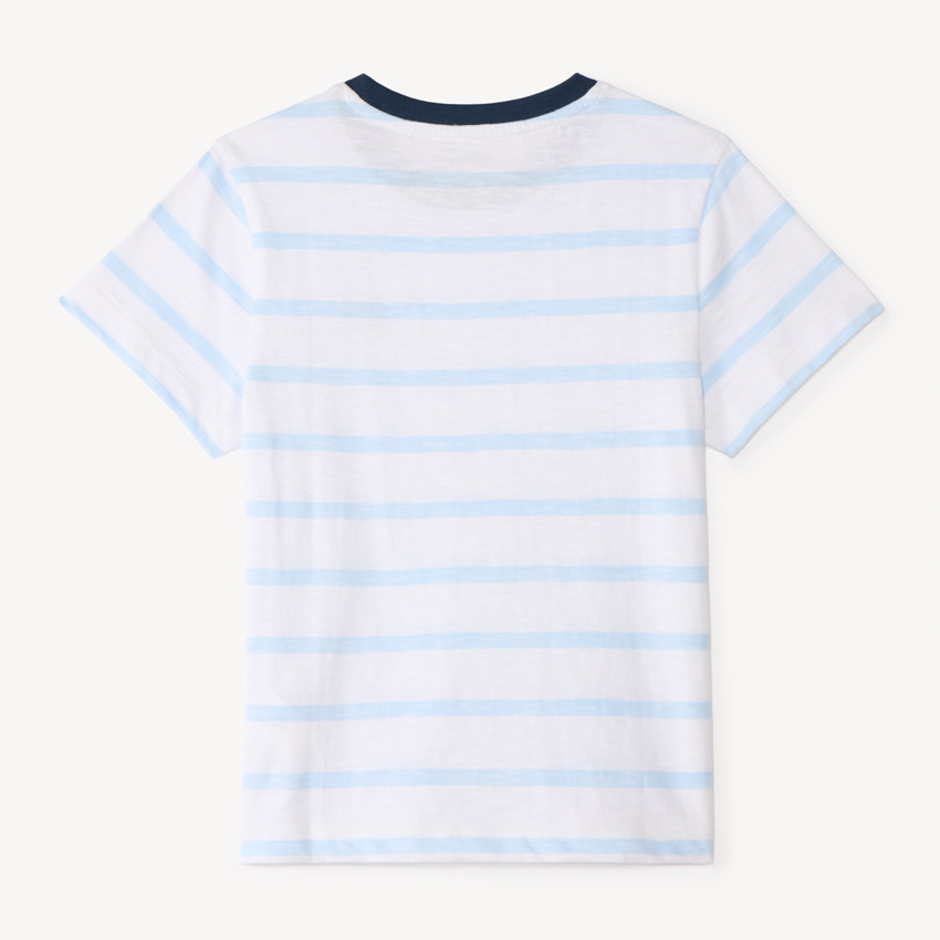 Τι-shirt κοντομάνικο με οριζόντιες ρίγες για αγόρι 