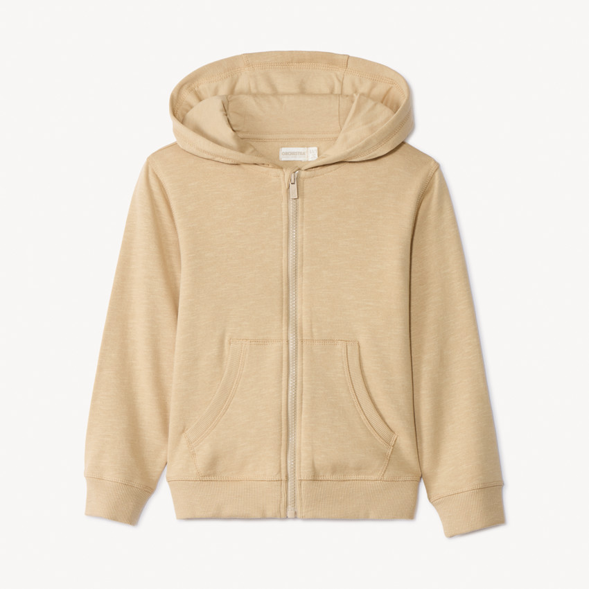 Ζακέτα molleton slub με κουκούλα για αγόρι 