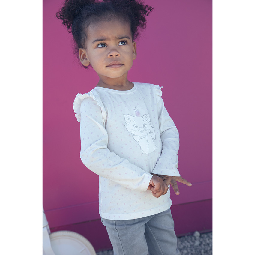 T-shirt μακρυμάνικο με οργανικό βαμβάκι σχέδιο Marie Disney 