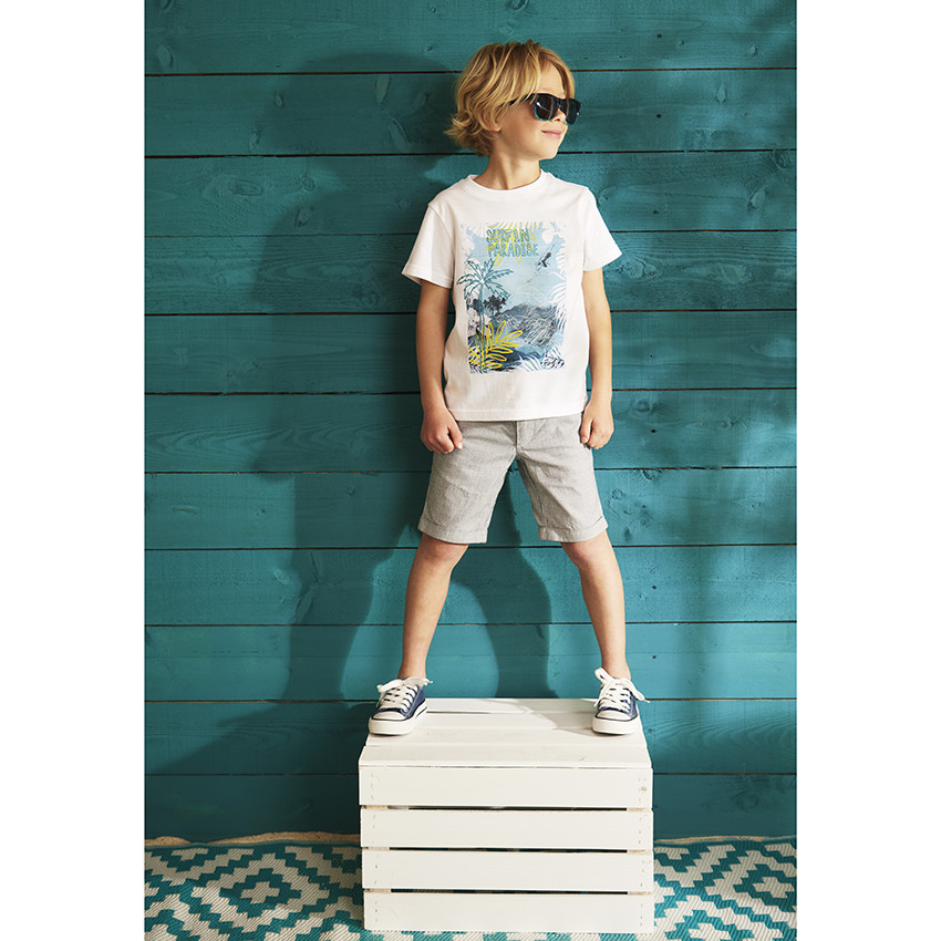 Βερμούδα μονόχρωμη για αγόρι 