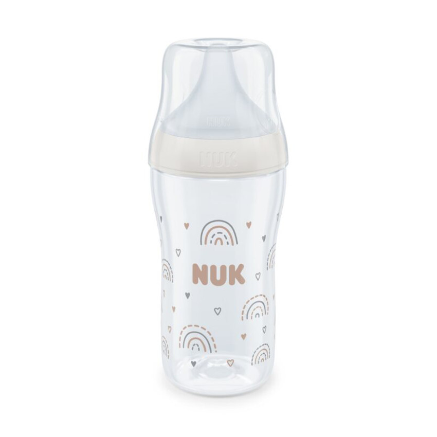 Μπιμπερό Perfect Match Pp 260Ml (Σιλικ.) Temp.Control Rainbow Nuk  