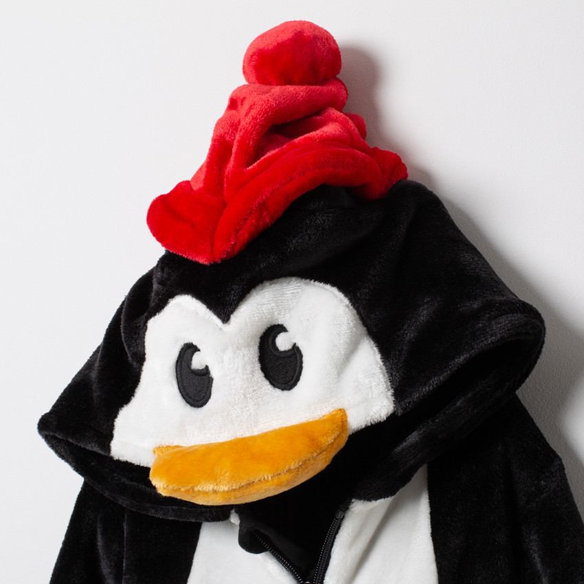 Surpyjama pingouin en sherpa 