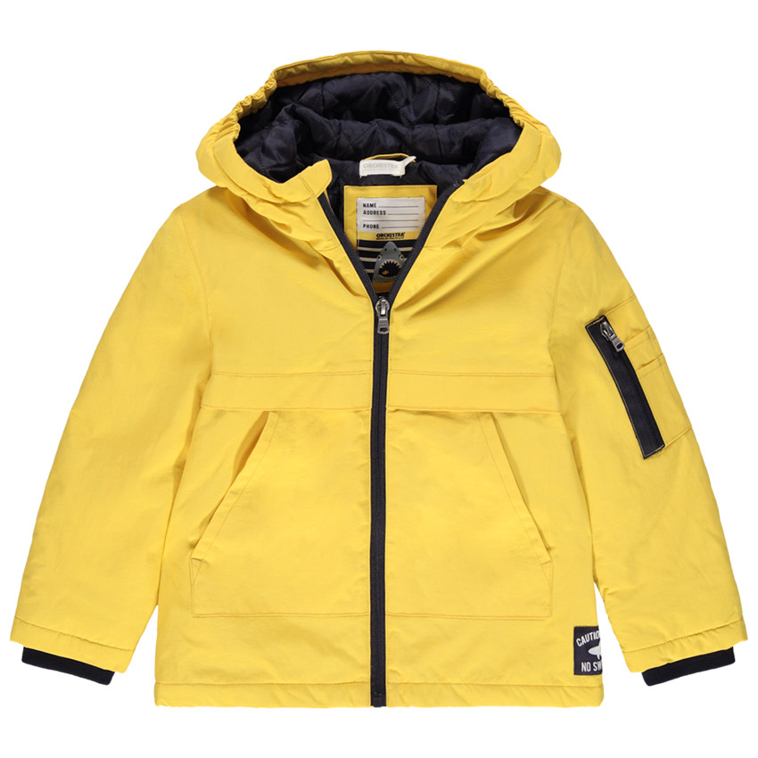 Αντιανεμικό με κουκούλα και τσέπη με φερμουάρ 