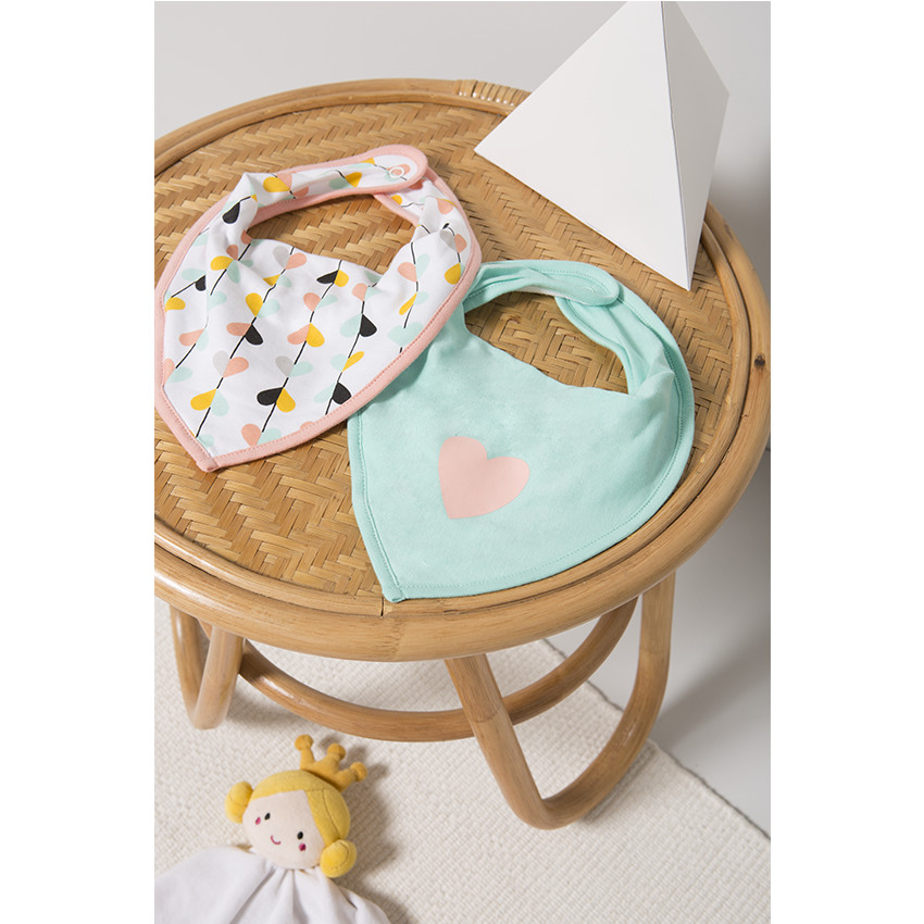 Σετ με 2 σαλιάρες ζέρσεϊ σε σχήμα μπαντάνας 