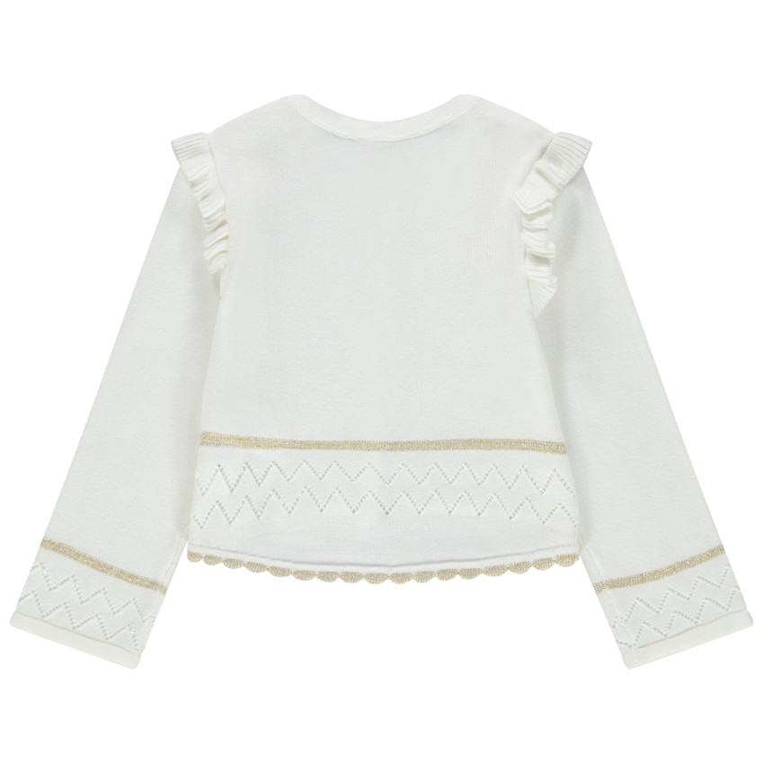 Πλεκτή ζακέτα με χρυσαφί λεπτομέρειες 