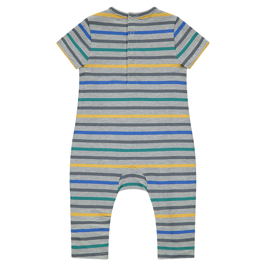 Πλεκτό ολόσωμο φορμάκι με ρίγες και μπάλωμα με ζωάκι  Additional Πλεκτό ολόσωμο φορμάκι με ρίγες και μπάλωμα με ζωάκι