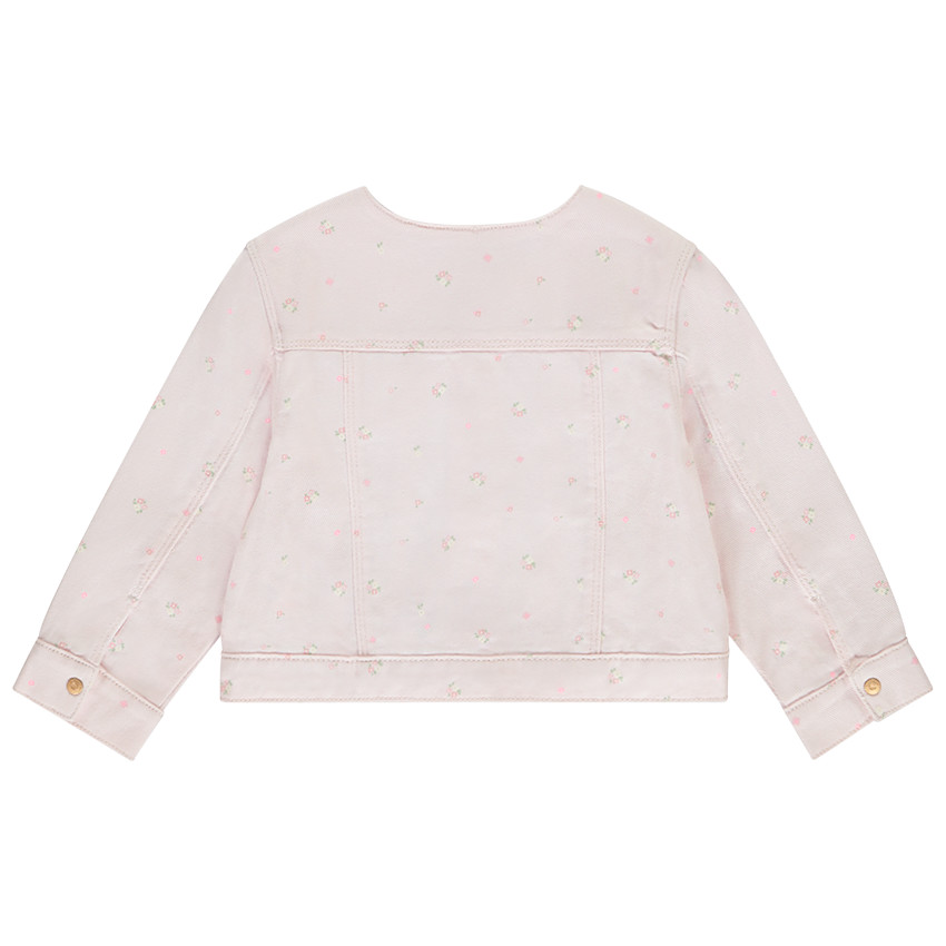 Τζάκετ τζιν με floral σχέδιο για bebe κορίτσι 