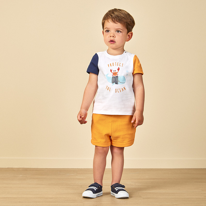 Σετ 2 κομματιών effet color block για bebe αγόρι  Additional Σετ 2 κομματιών effet color block για bebe αγόρι