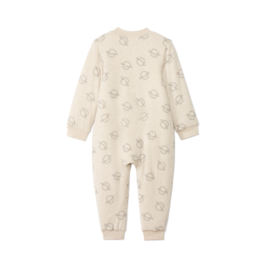 Πιτζάμα molleton με επένδυση και σχέδιο πρόβατα για μωρό 
