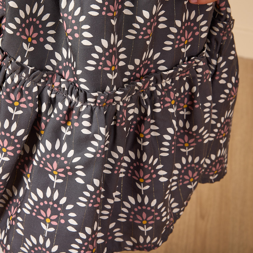 Φόρεμα μακρυμάνικο με φανταστικό σχέδιο για κορίτσι 