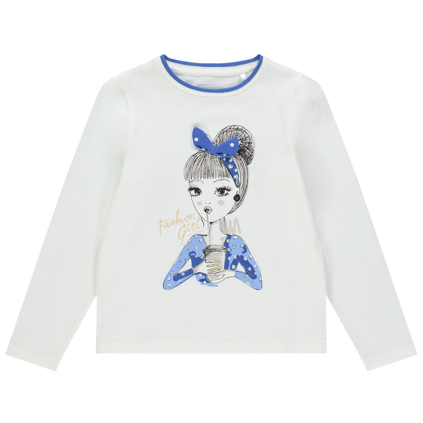 T-shirt manches longues à personnage printé et bandeau en relief  Additional T-shirt manches longues à personnage printé et bandeau en relief