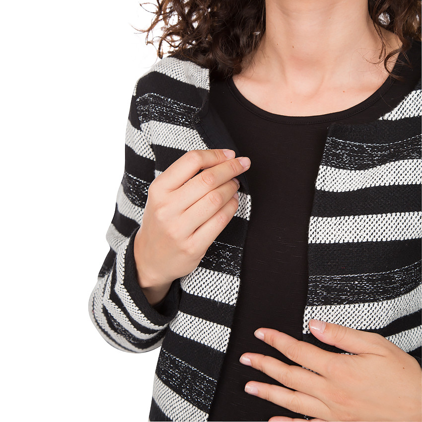 Ζακέτα εγκυμοσύνης με ρίγες ζακάρ 