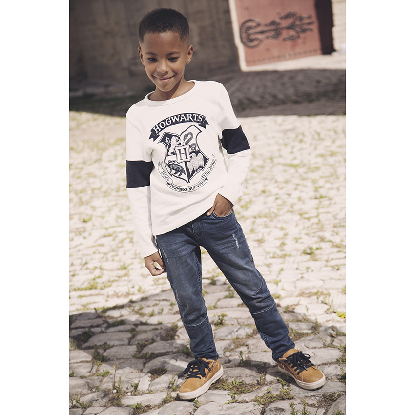 T-shirt μακρυμάνικο βαμβακερό σχέδιο Harry Potter Hogwarts 