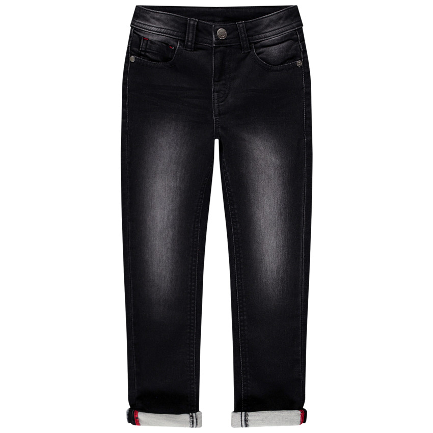 Jean slim noir effet délavé pour enfant garçon 