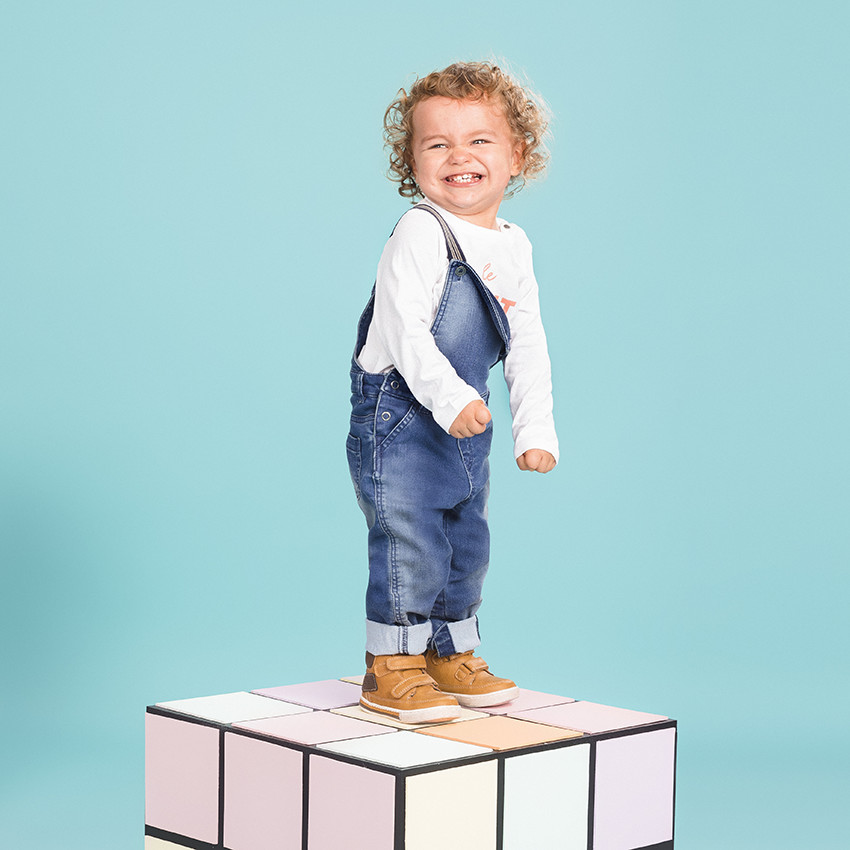 T-shirt manches longues en coton bio à message printé 