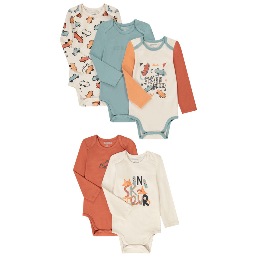 Σετ από 5 σώματα από jersey για μωρό αγόρι 